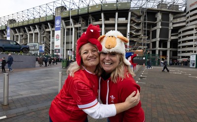 070226 - England v Wales, 2026 Guinness Six Nations - Wales fans arrive at the Allianz Stadium for the match