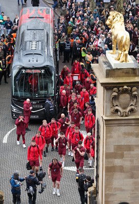 070226 - England v Wales, 2026 Guinness Six Nations - The Wales team arrive at the Allianz Stadium ahead of the match