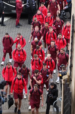 070226 - England v Wales, 2026 Guinness Six Nations - The Wales team arrive at the Allianz Stadium ahead of the match