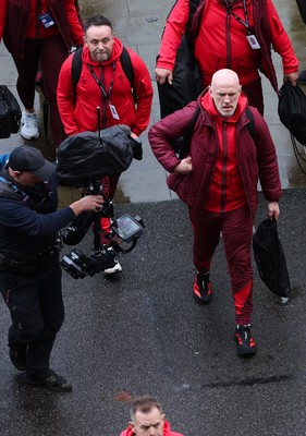 070226 - England v Wales, 2026 Guinness Six Nations - Wales head coach Steve Tandy and Wales assistant coach Matt Sherratt arrive at the Allianz Stadium ahead of the match