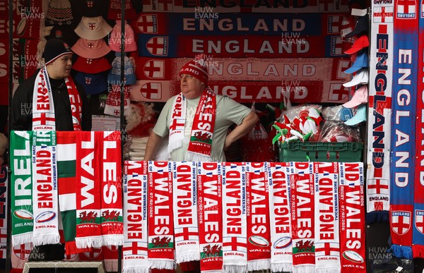 070226 - England v Wales - Guinness Six Nations - Fans outside the stadium