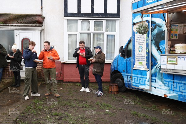 070226 - England v Wales - Guinness Six Nations - Fans outside the stadium