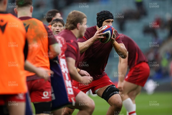 070226 - England v Wales - Guinness Six Nations - Dafydd Jenkins of Wales during the warm up