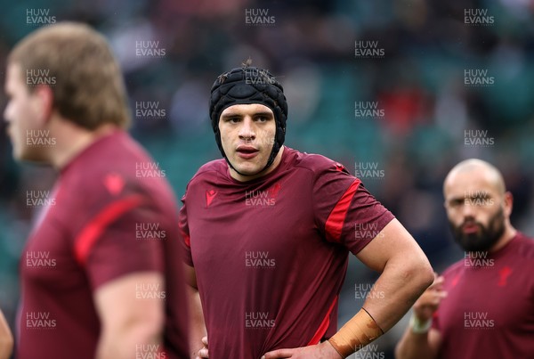 070226 - England v Wales - Guinness Six Nations - Dafydd Jenkins of Wales during the warm up