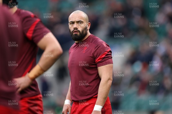 070226 - England v Wales - Guinness Six Nations - Josh Macleod of Wales during the warm up