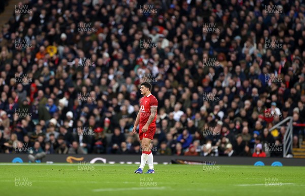 070226 - England v Wales - Guinness Six Nations - Louis Rees-Zammit of Wales 