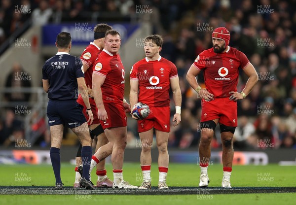 070226 - England v Wales - Guinness Six Nations - Dewi Lake and Dan Edwards of Wales 
