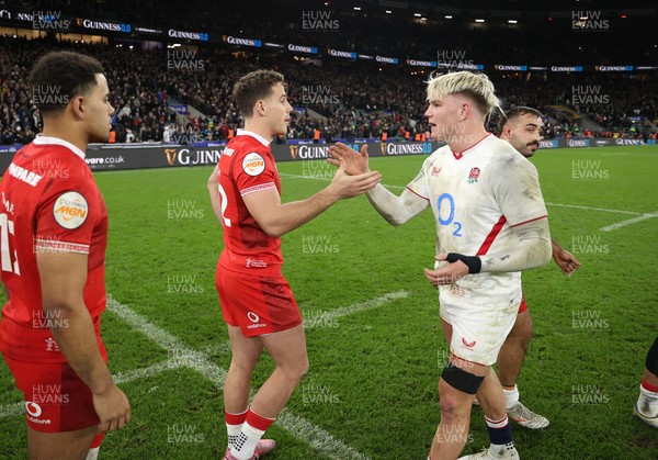 070226 - England v Wales - Guinness Six Nations - Kieran Hardy and Henry Pollock of England 
