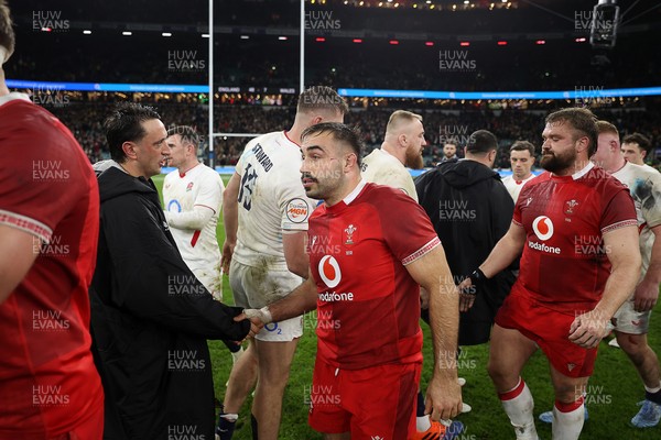 070226 - England v Wales - Guinness Six Nations - Liam Belcher of Wales at full time