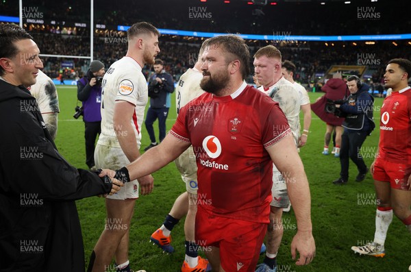070226 - England v Wales - Guinness Six Nations - Tomas Francis of Wales at full time