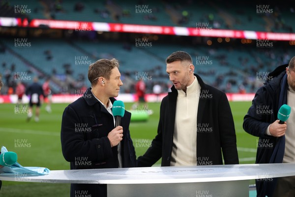 070226 - England v Wales - Guinness Six Nations - Johnny Wilkinson and Dan Biggar working for ITV