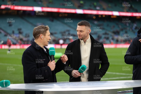 070226 - England v Wales - Guinness Six Nations - Johnny Wilkinson and Dan Biggar working for ITV