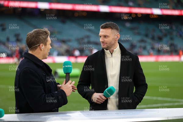 070226 - England v Wales - Guinness Six Nations - Johnny Wilkinson and Dan Biggar working for ITV