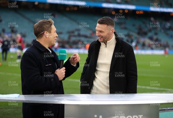 070226 - England v Wales - Guinness Six Nations - Johnny Wilkinson and Dan Biggar working for ITV