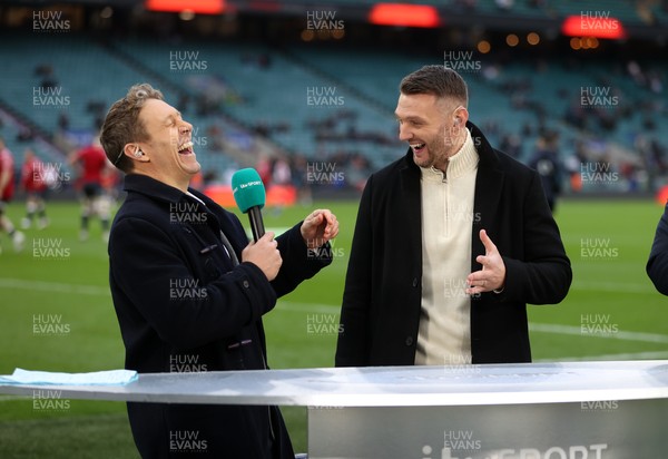 070226 - England v Wales - Guinness Six Nations - Johnny Wilkinson and Dan Biggar working for ITV