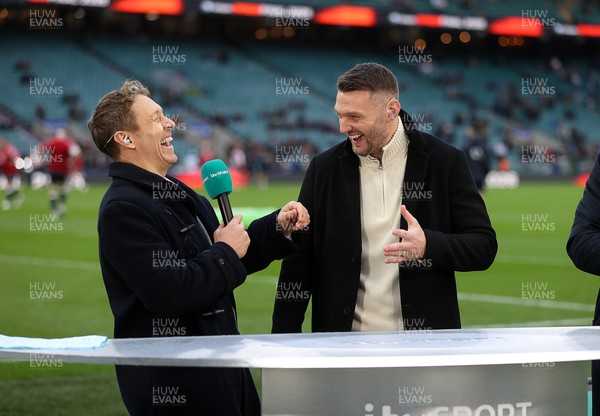070226 - England v Wales - Guinness Six Nations - Johnny Wilkinson and Dan Biggar working for ITV