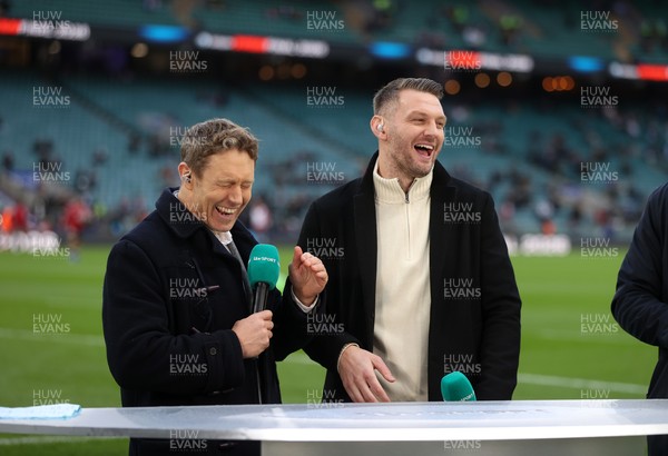 070226 - England v Wales - Guinness Six Nations - Johnny Wilkinson and Dan Biggar working for ITV