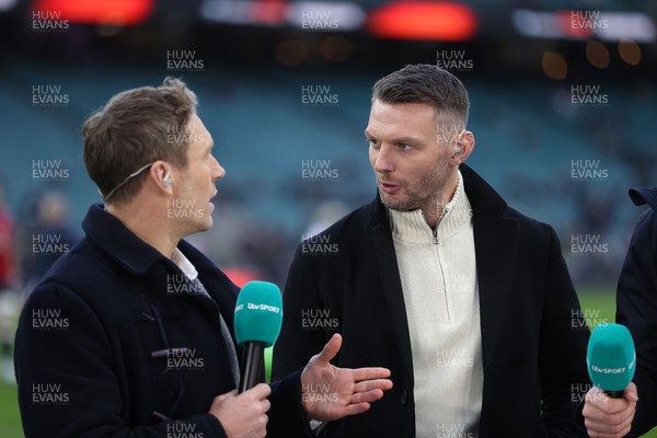 070226 - England v Wales - Guinness Six Nations - Johnny Wilkinson and Dan Biggar working for ITV