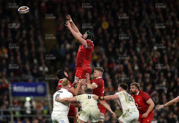 070226 - England v Wales - Guinness Six Nations - Adam Beard of Wales 