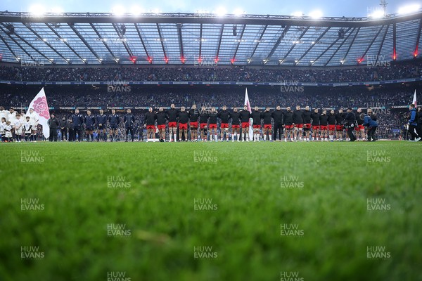 070226 - England v Wales - Guinness Six Nations - Wales during the anthem