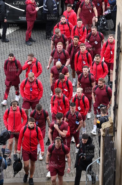 070226 - England v Wales, 2026 Guinness Six Nations - The Wales team arrive at the Allianz Stadium ahead of the match