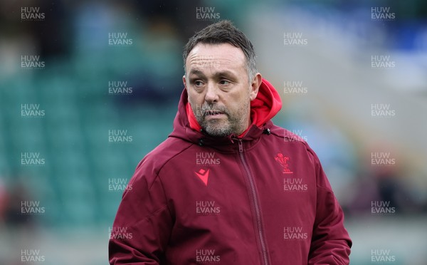 070226 - England v Wales, 2026 Guinness Six Nations - Wales assistant coach Matt Sherratt during warm up ahead of the match