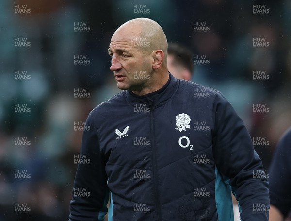 070226 - England v Wales, 2026 Guinness Six Nations - England head coach Steve Borthwick during warm up ahead of the match