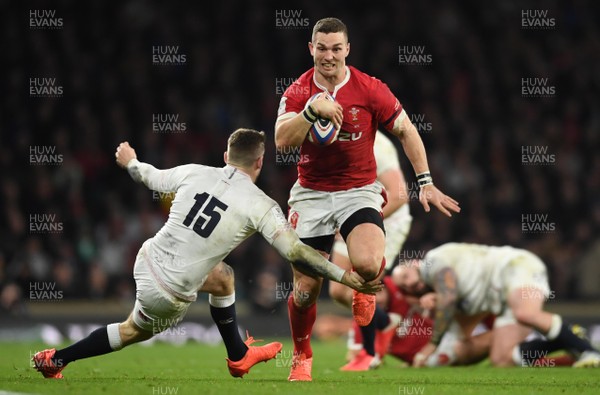 070320 - England v Wales - Guinness Six Nations - George North of Wales is tackled by Elliot Daly of England