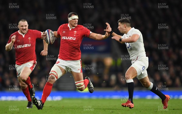 070320 - England v Wales - Guinness Six Nations - Aaron Shingler of Wales is tackled by Ben Youngs of England