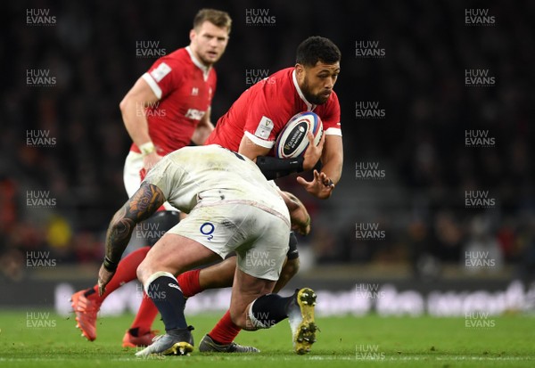 070320 - England v Wales - Guinness Six Nations - Taulupe Faletau of Wales is tackled by Joe Marler of England