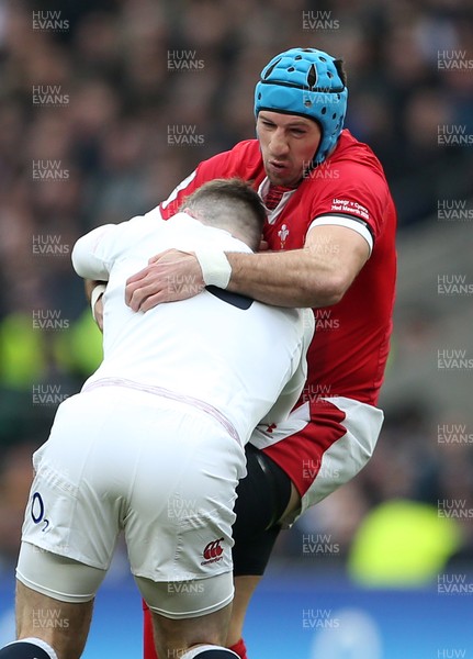 070320 - England v Wales - Guinness 6 Nations Championship - Ben Youngs of England is tackled by Justin Tipuric of Wales