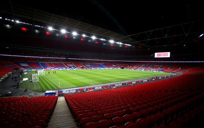 081020 - England v Wales - International Friendly -  A general view of Wembley Stadium ahead of kick off