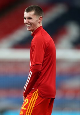 081020 - England v Wales - International Friendly -  Ben Woodburn of Wales during the warm up