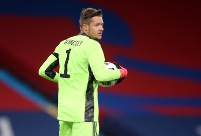 081020 - England v Wales - International Friendly -  Wayne Hennessey of Wales