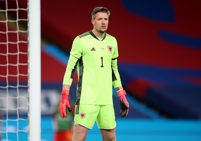 081020 - England v Wales - International Friendly -  Wayne Hennessey of Wales