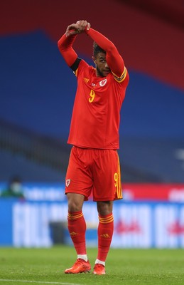 081020 - England v Wales - International Friendly -  Tyler Roberts of Wales looks dejected