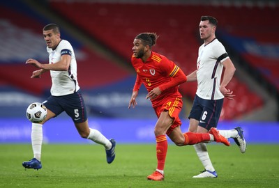 081020 - England v Wales - International Friendly -  Tyler Roberts of Wales