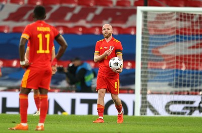 081020 - England v Wales - International Friendly -  Jonny Williams of Wales looks dejected