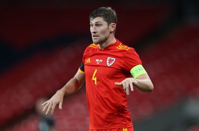 081020 - England v Wales - International Friendly - Ben Davies of Wales