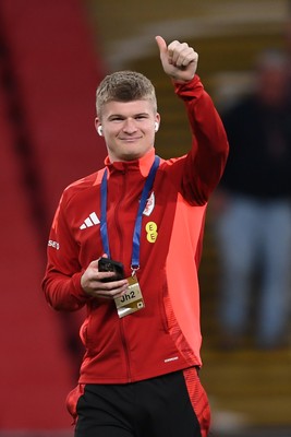 091025 - England v Wales -  International Friendly - Jordan James of Wales arrives at the stadium to take in their surroundings head of the match