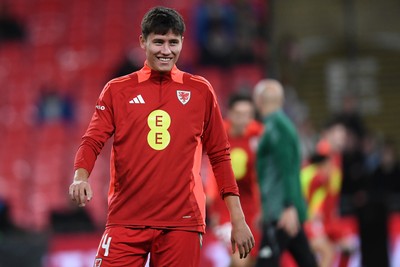 091025 - England v Wales - International Friendly - Rubin Colwill of Wales