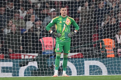 091025 - England v Wales - International Friendly - Karl Darlow of Wales after conceding