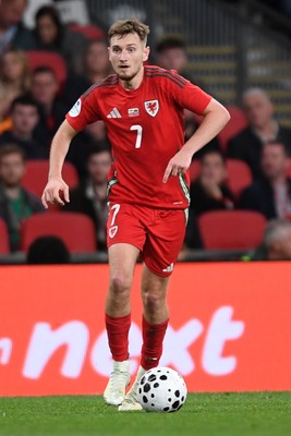 091025 - England v Wales - International Friendly - David Brooks of Wales