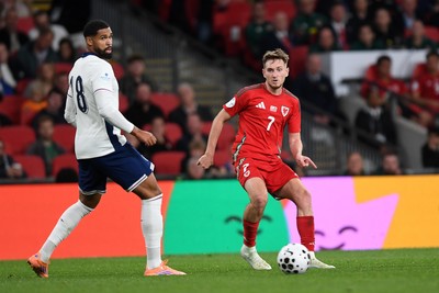 091025 - England v Wales - International Friendly - David Brooks of Wales
