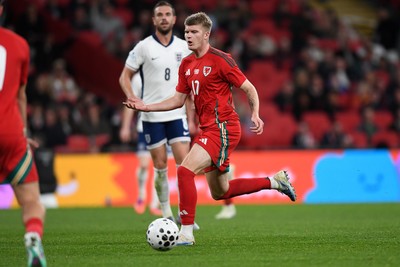 091025 - England v Wales - International Friendly - Jordan James of Wales