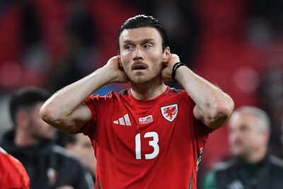 091025 - England v Wales - International Friendly - Dejected Kieffer Moore of Wales