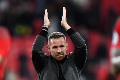 091025 - England v Wales - International Friendly - Craig Bellamy, Wales Manager at full time