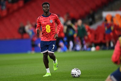 091025 - England v Wales - International Friendly - Bukayo Saka of England