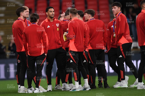 091025 - England v Wales -  International Friendly - Wales arrive at the stadium to take in their surroundings head of the match
