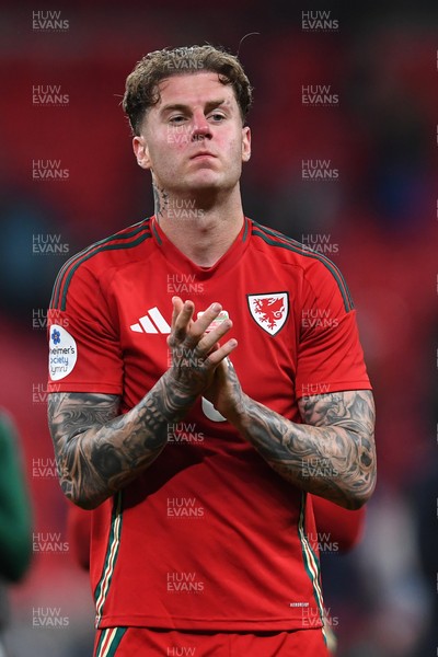 091025 - England v Wales - International Friendly - Dejected Joe Rodon of Wales
